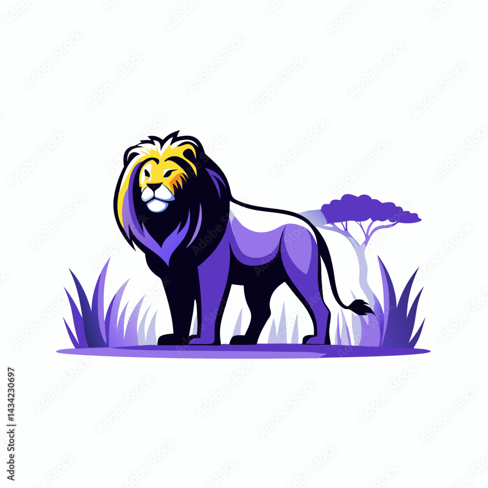 Obraz premium Mystic Neon animal image vector