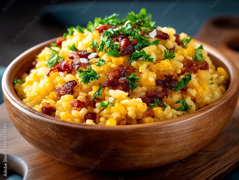 Hearty corn and rice bowl delight Hearty corn and rice bowl delight