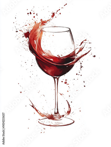 red wine pouring into glass