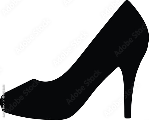 black high heel shoes