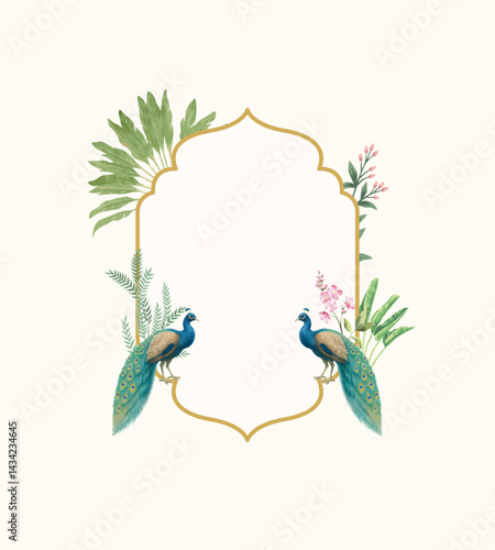 Mughal wedding invitation monogram design. Mughal Wedding Monogram Design.
