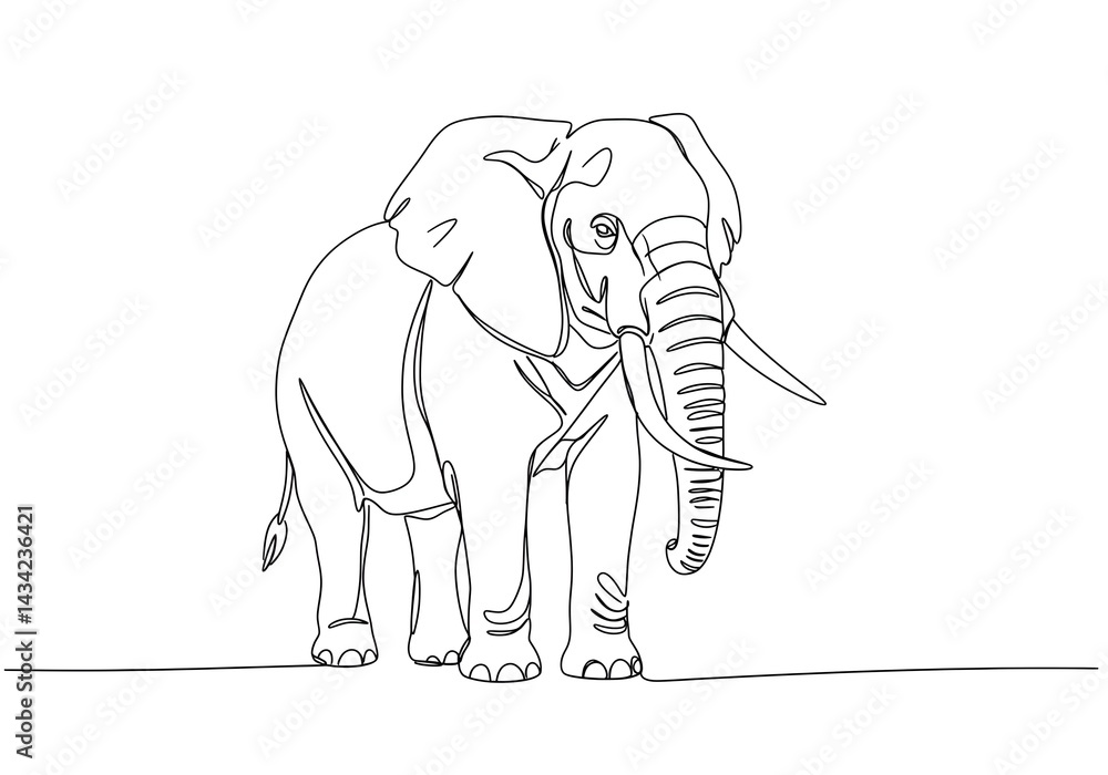 Fototapeta premium vector illustration of elephant