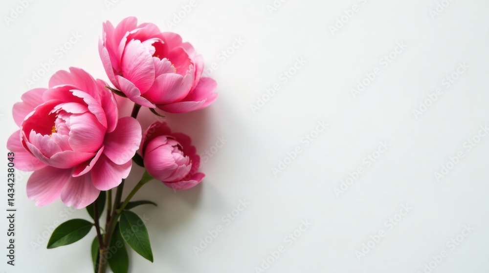 A Delicate Cluster of Pink Blossoms on a Pristine White Background, Perfect for Elegant Designs and Floral Themed Projects A Delicate Cluster of Pink Blossoms on a Pristine White Background, Perfect for Elegant Designs and Floral Themed Projects