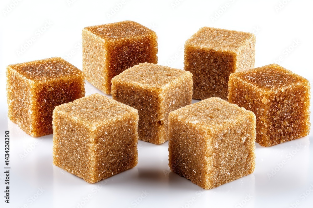 Brown Sugar Cubes: A collection of neatly arranged brown sugar cubes. perfect for any culinary or dietary needs. Brown Sugar Cubes: A collection of neatly arranged brown sugar cubes. perfect for any culinary or dietary needs.