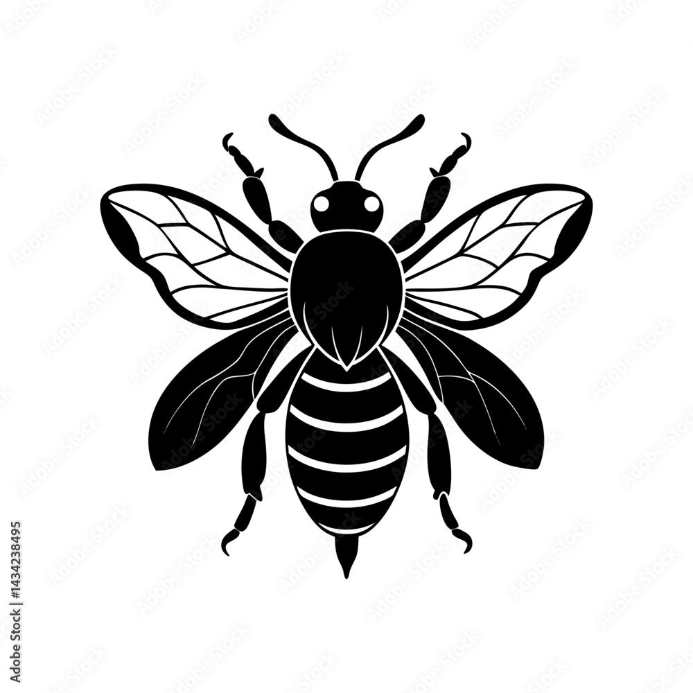Obraz premium Bumble Bee Silhouette vector illustration