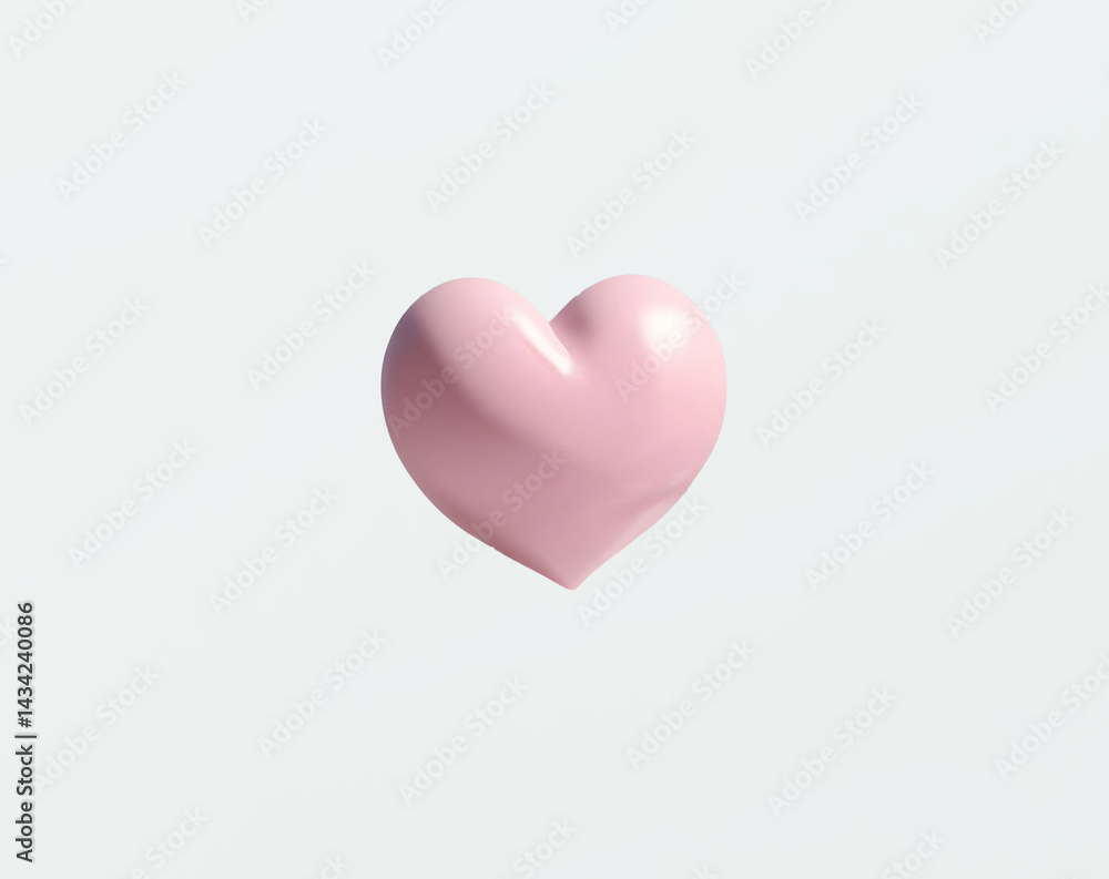 Pink heart on white Pink heart on white