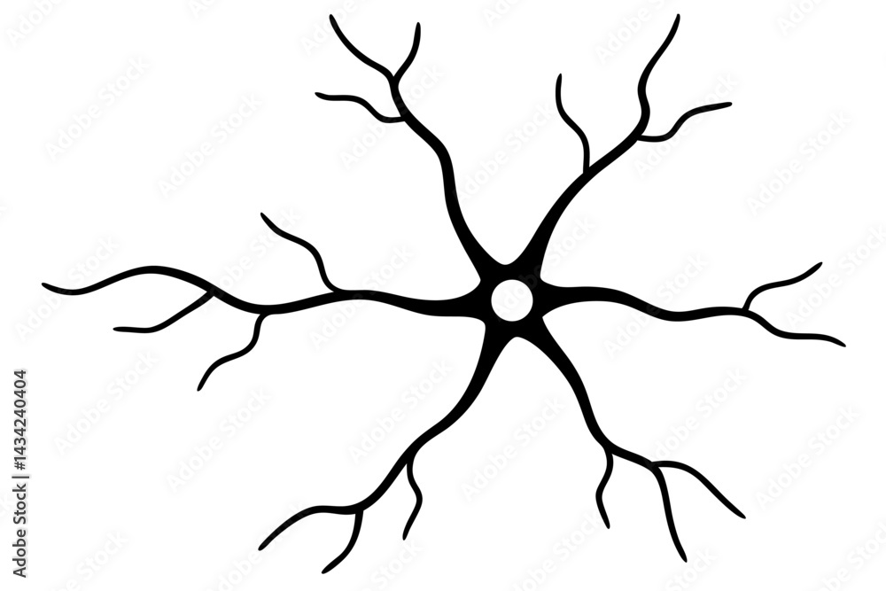 Fototapeta premium Vector illustration: silhouette of a tree branch against the sky, a natural design pattern