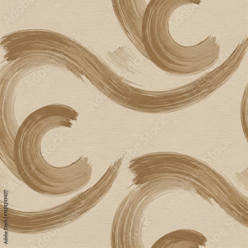 Japandi Wallpaper Minimalist Brushstrokes Organic Design Earthy Tones Copy Space