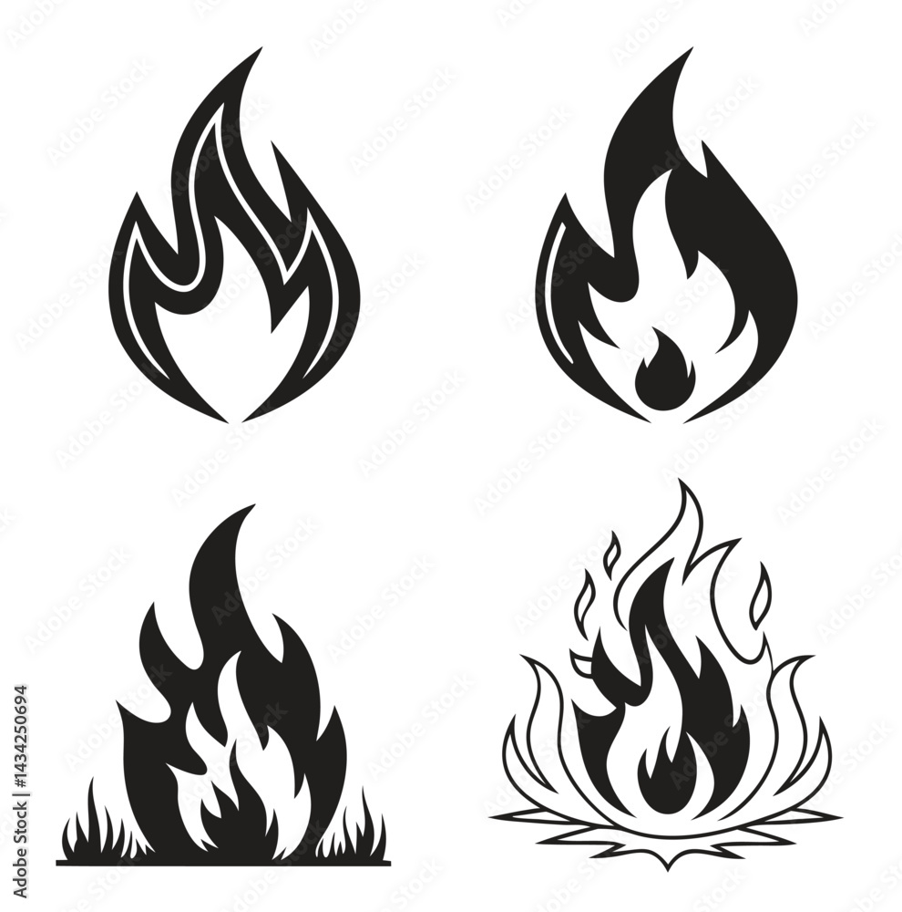 fire flames set fire flames set