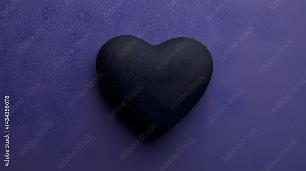 Mysterious Heart: A striking image of a dark heart against a purple backdrop, evoking feelings of mystery and depth, perfect for conveying complex emotions. Mysterious Heart: A striking image of a dark heart against a purple backdrop, evoking feelings of mystery and depth, perfect for conveying complex emotions.