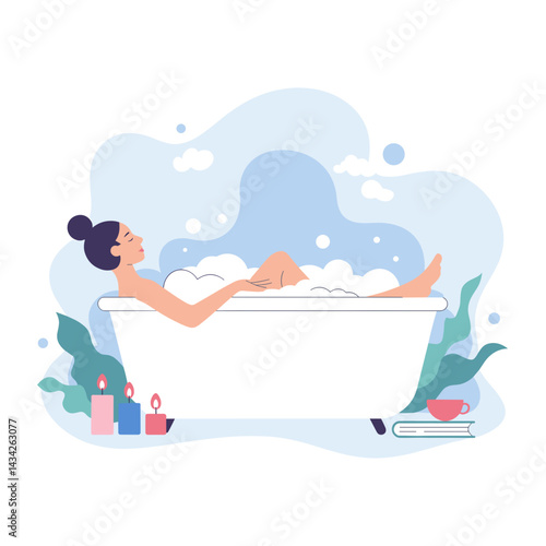 Relax and Unwind – Self-Care Bubble Bath Moment
