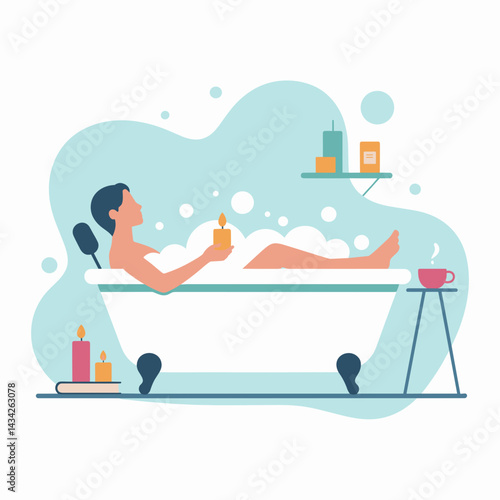 Relax and Unwind – Self-Care Bubble Bath Moment