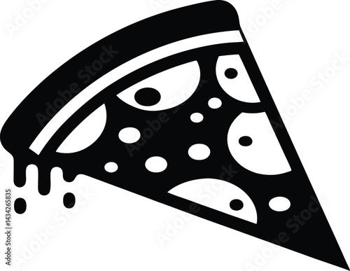 pizza  silhouette,slice of pizza design silhouette vector illustration