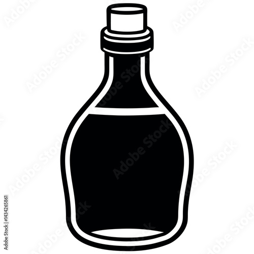 Mouthwash container silhouette icon for oral health visuals