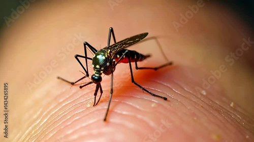 Wallpaper Mural Mosquito, insect bite, disease transmission. Vector control. Mosquitoes spread malaria effectively. Skin lesions provoke severe itching. Infection risk increases with bites. Torontodigital.ca