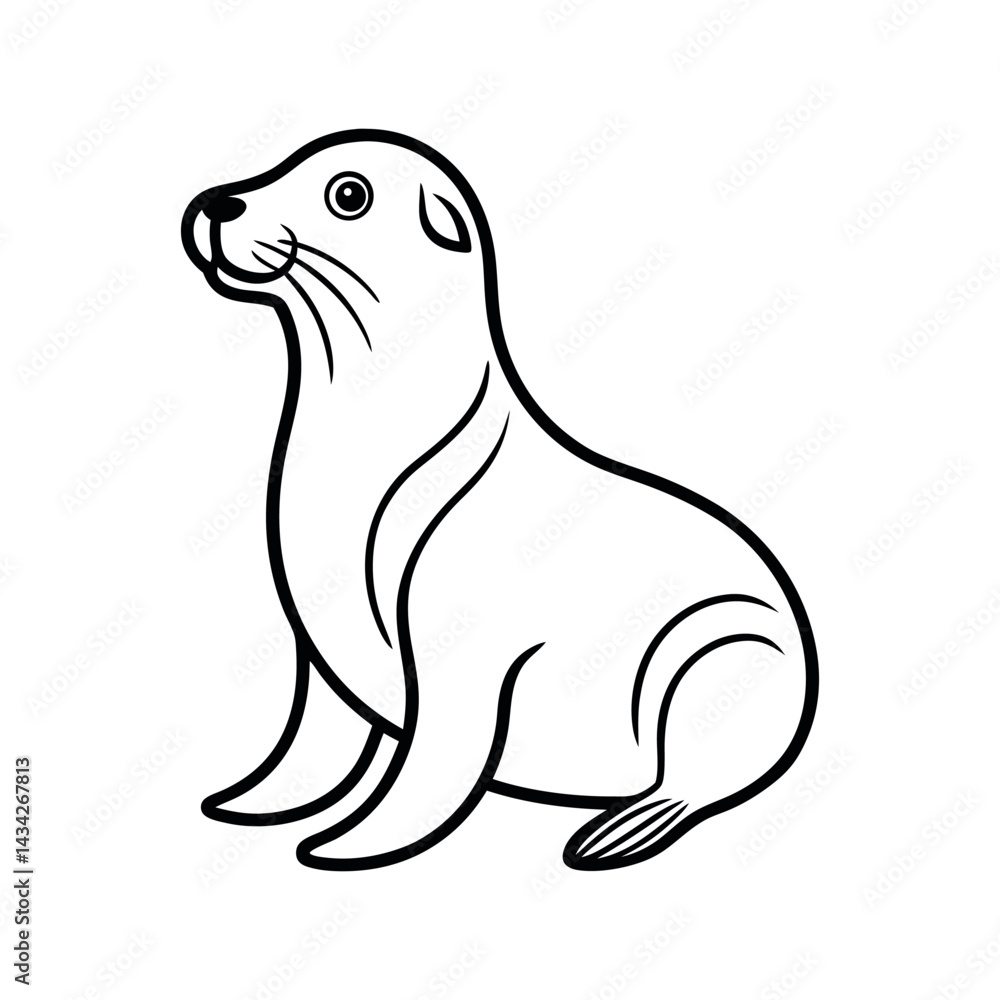 Sea Lion Outline Vector Sea Lion Outline Vector