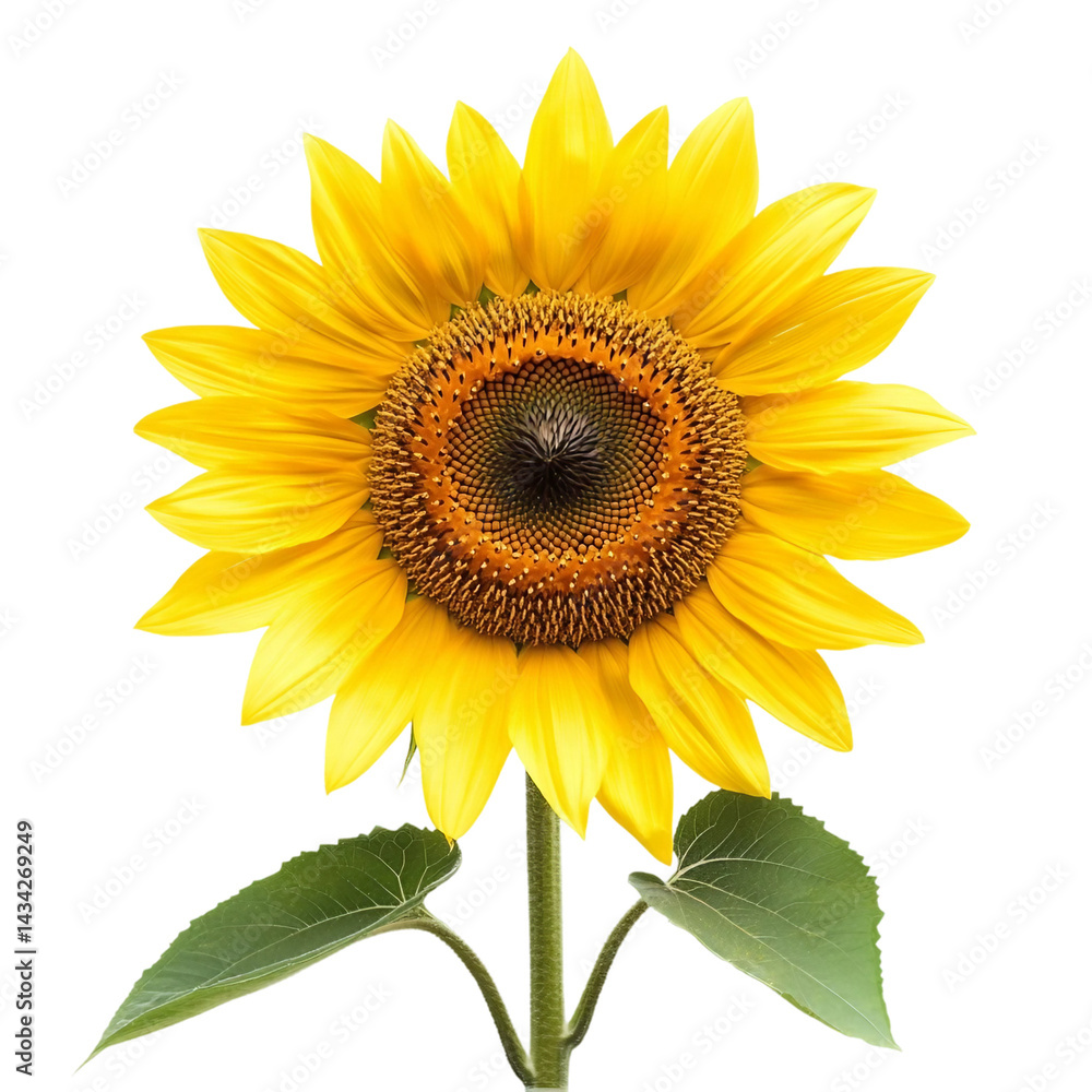 Obraz premium Sunflower (Helianthus annuus inflorescence) isolated png.png