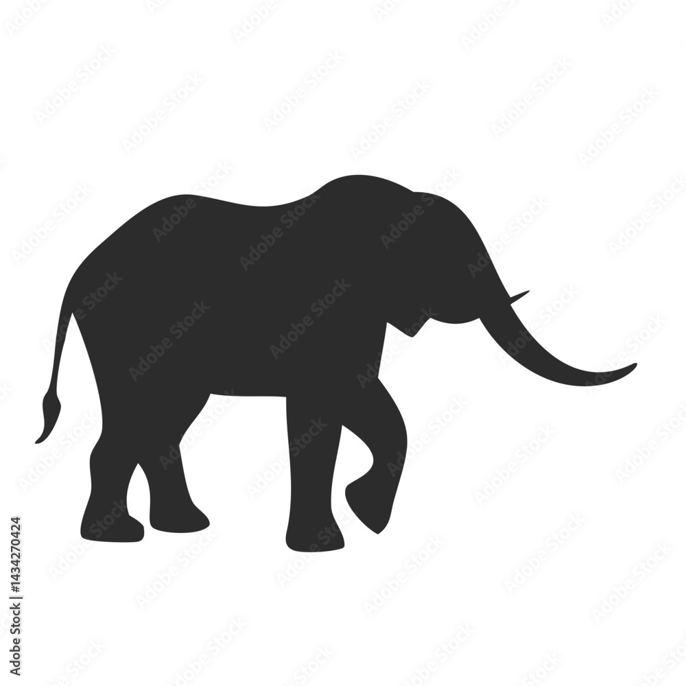 Obraz premium Walking elephant silhouette