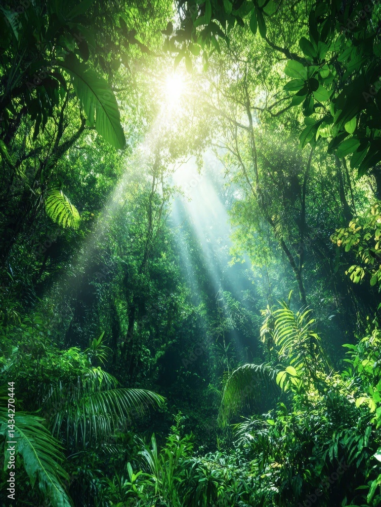 Fototapeta premium Lush Jungle Sunlight