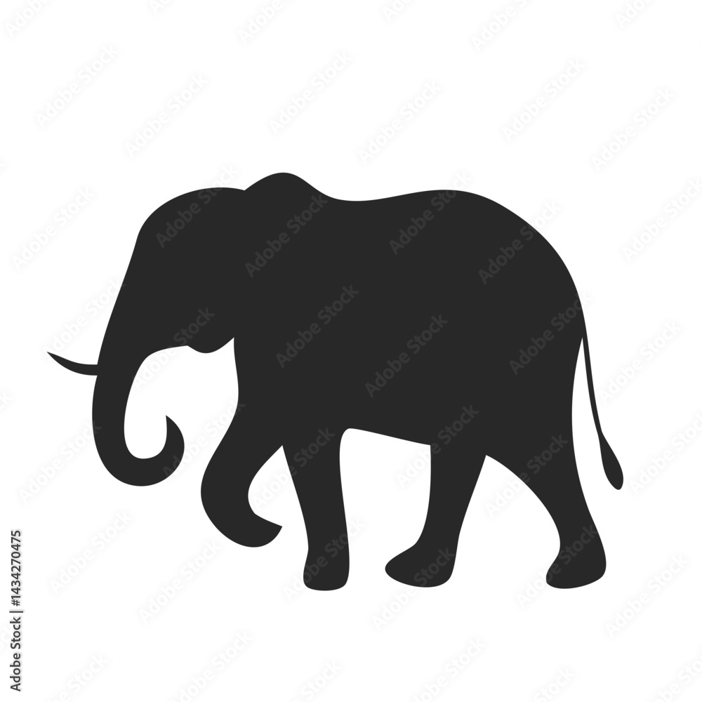 Fototapeta premium Walking elephant with short tusks