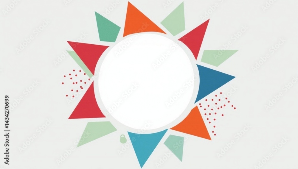 Obraz premium Vibrant Geometric Abstract Design with Dynamic Angular Shapes