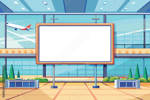 blank billboard posters in the airport empty adver.eps