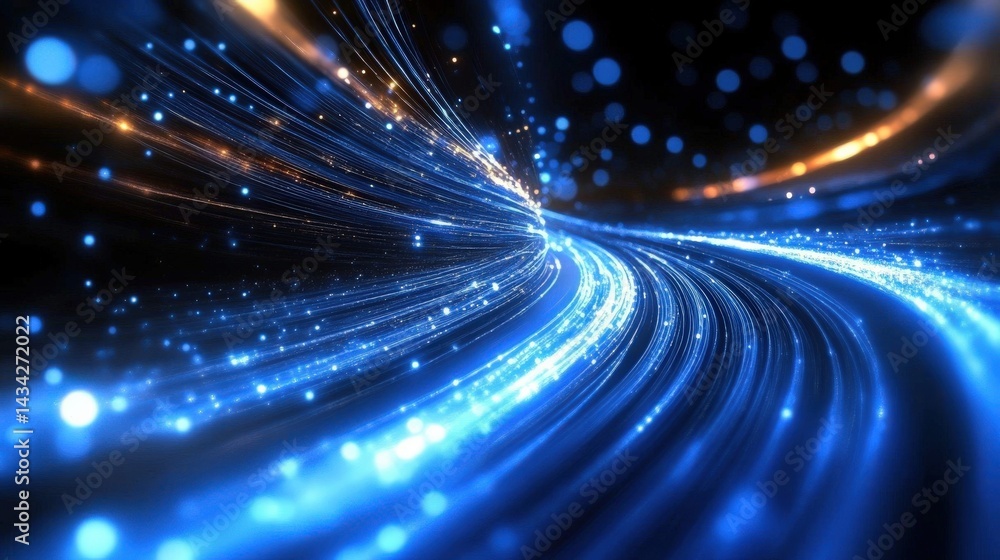 Abstract Digital Light Trails in Motion Abstract Digital Light Trails in Motion