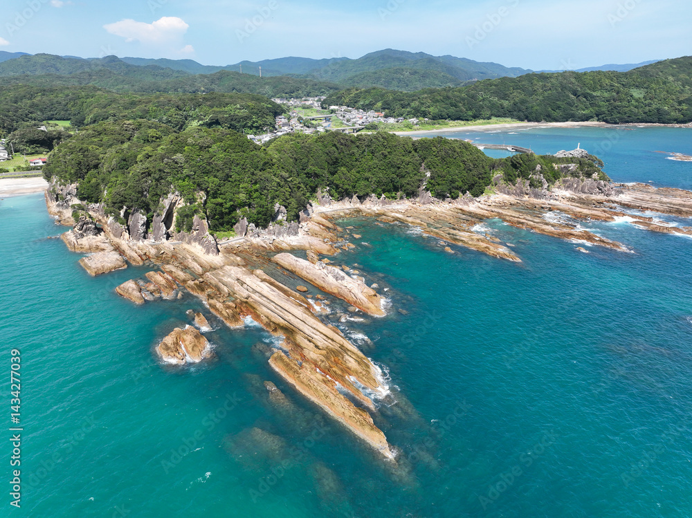 高知県土佐清水市 竜串海岸の風景