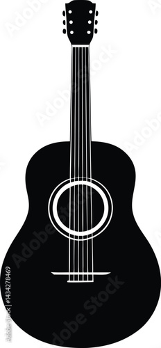 acoustic guitar isolated on white