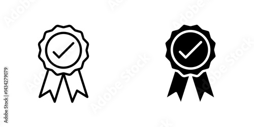 Accreditation icon vector solid logo illustration. Flat and line style for graphic design, Website