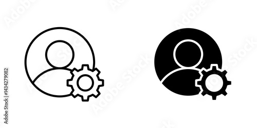 Accountfor banner and packaging design. Vector illustrationtings icon vector solid logo illustration. Flat and line style for graphic design, Website