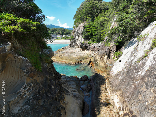 Obraz na płótnie 高知県土佐清水市 竜串海岸の風景 w salonie