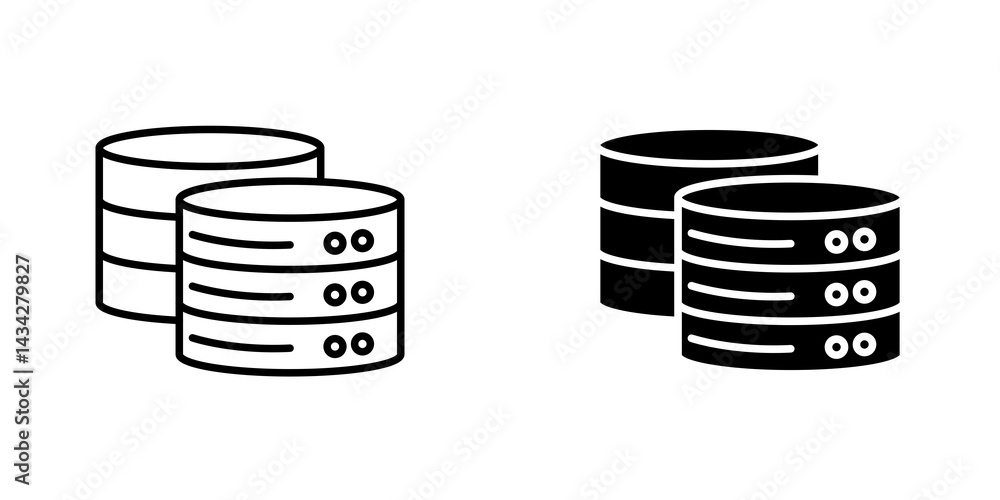 Database icon vector solid logo illustration. Flat and line style for graphic design, Website Database icon vector solid logo illustration. Flat and line style for graphic design, Website