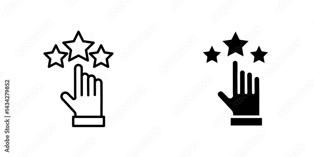 Fototapeta premium Customer feedback icon vector solid logo illustration. Flat and line style for graphic design, Website
