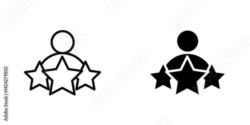 Customer satisfaction icon vector solid logo illustration. Flat and line style for graphic design, Website