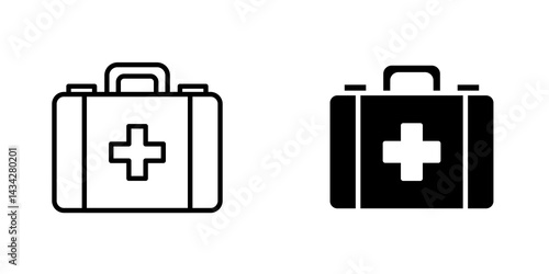 First aid icon vector solid logo illustration. Flat and line style for graphic design, Website