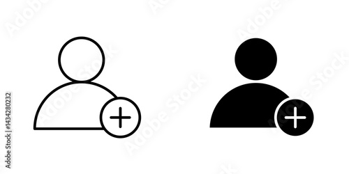 Follower icon vector solid logo illustration. Flat and line style for graphic design, Website