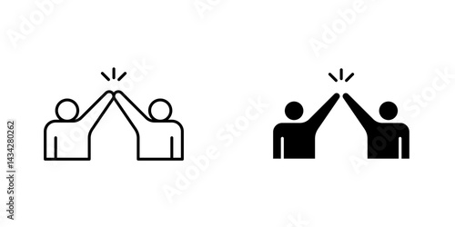 Friends icon vector solid logo illustration. Flat and line style for graphic design, Website