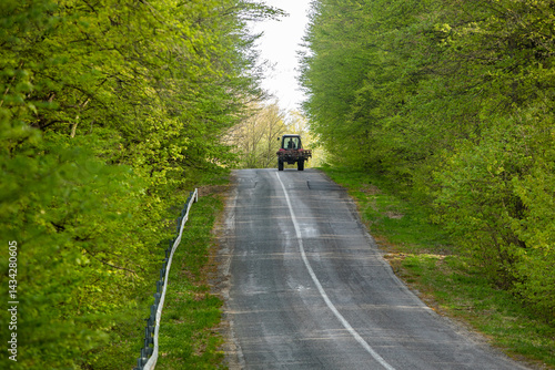 Beautiful rural landscape from the Republic of Moldova. Village life in spring.