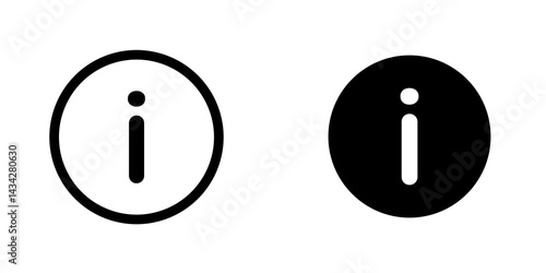 Info icon vector solid logo illustration. Flat and line style for graphic design, Website