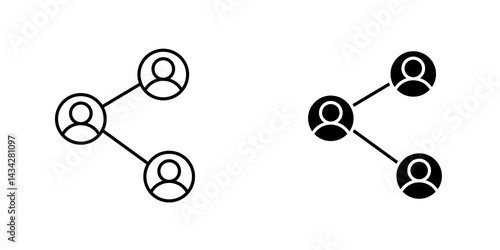Network icon vector solid logo illustration. Flat and line style for graphic design, Website