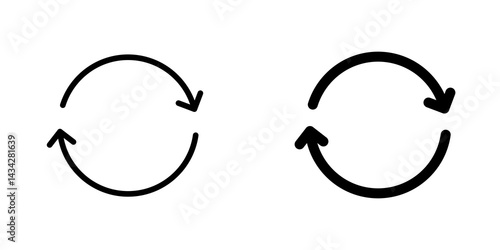 Refresh icon vector solid logo illustration. Flat and line style for graphic design, Website