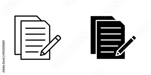 Registration form icon vector solid logo illustration. Flat and line style for graphic design, Website