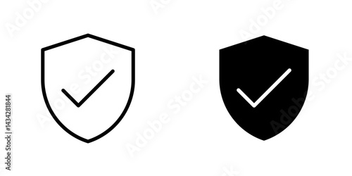 Safe icon vector solid logo illustration. Flat and line style for graphic design, Website