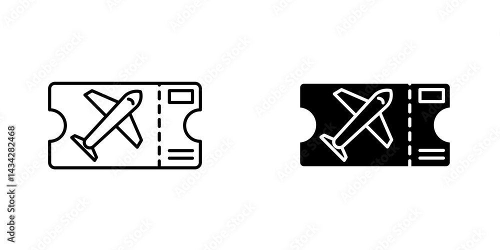 Ticket icon vector solid logo illustration. Flat and line style for graphic design, Website Ticket icon vector solid logo illustration. Flat and line style for graphic design, Website