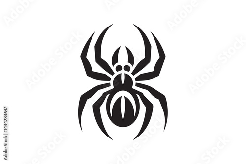 simple and unobtrusive Spider vector silhouette illustration isolated in white background