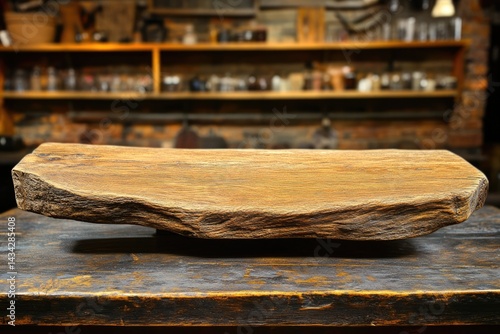 Rustic wooden slab table top