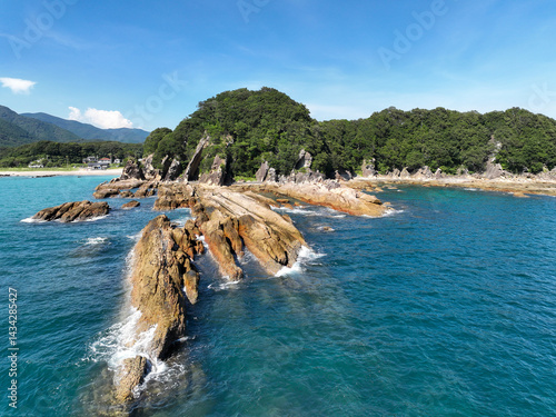 高知県土佐清水市　竜串海岸の風景