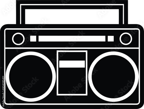 vector illustration of a retro radio
