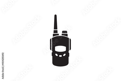 simple and unobtrusive Walkie talkie vector silhouette illustration isolated in white background